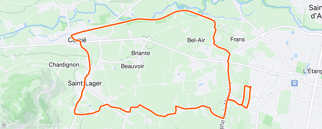 Map of the activity, Sortie du dimanche avec Cécile