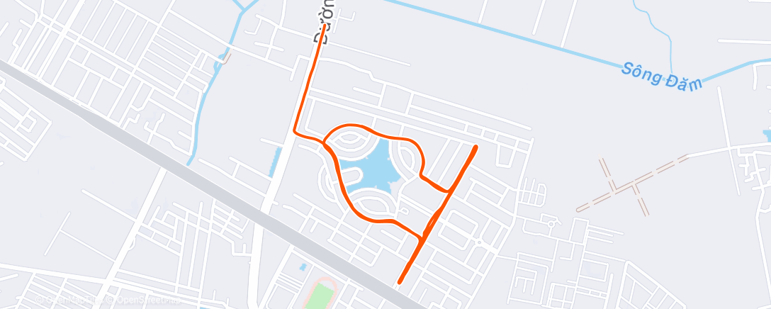 Map of the activity, Morning Run