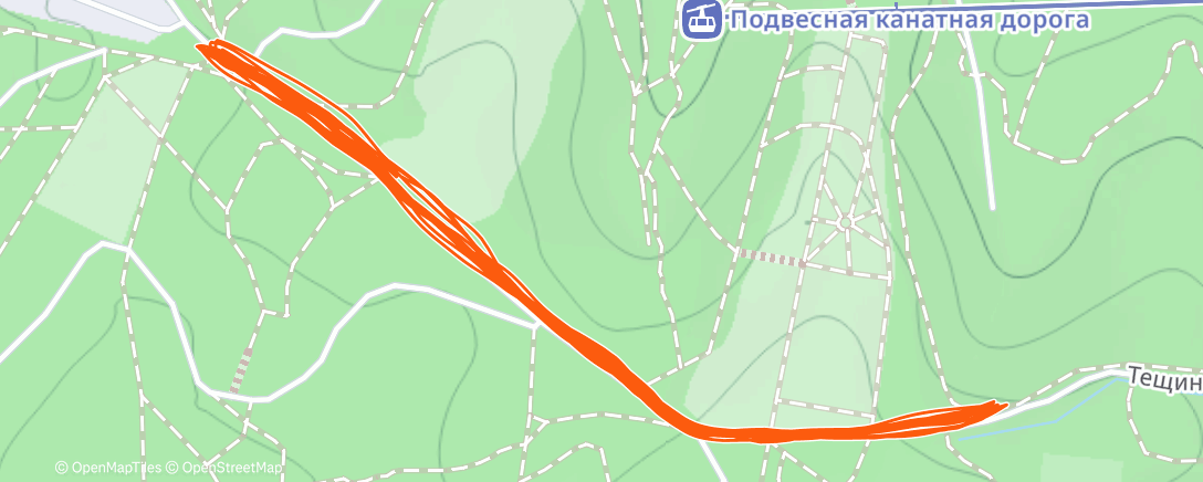 Map of the activity, Полуденный забег