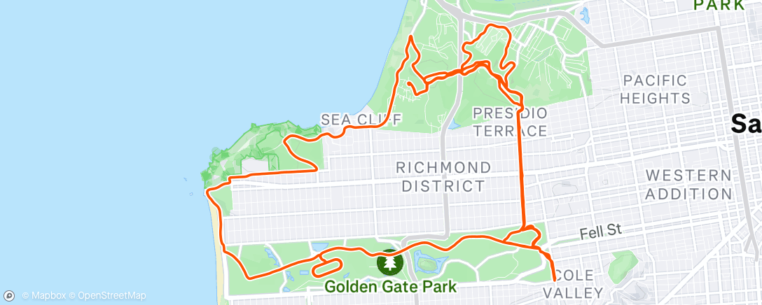 Карта физической активности (Afternoon Ride)