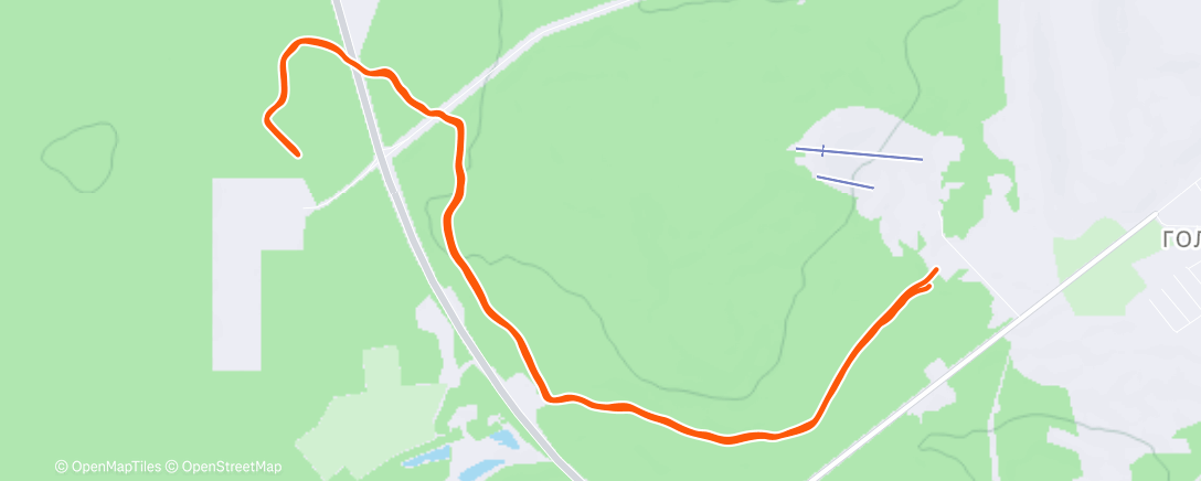 Map of the activity, Lunch Nordic Ski