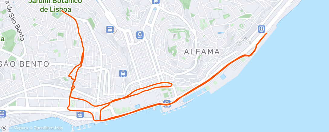 Map of the activity, Afternoon Trail Run