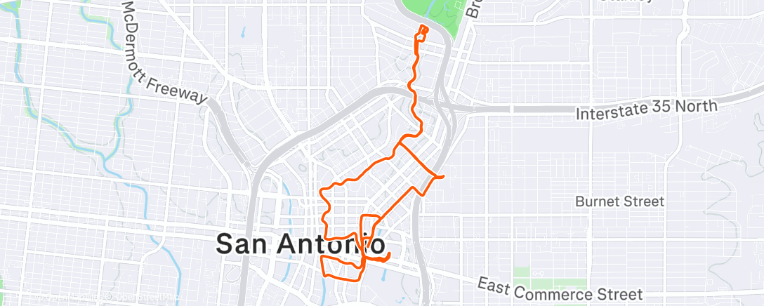 Map of the activity, Morning Run