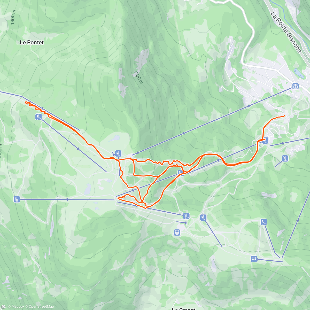 Map of the activity, Ski de randonnée le matin