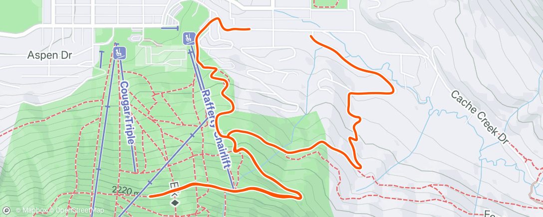 Map of the activity, Afternoon Hike