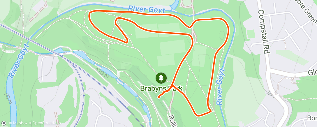 Map of the activity, Afternoon Walk