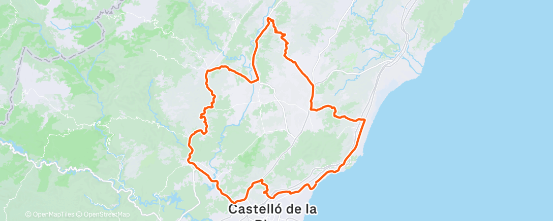 Map of the activity, Ciclismo