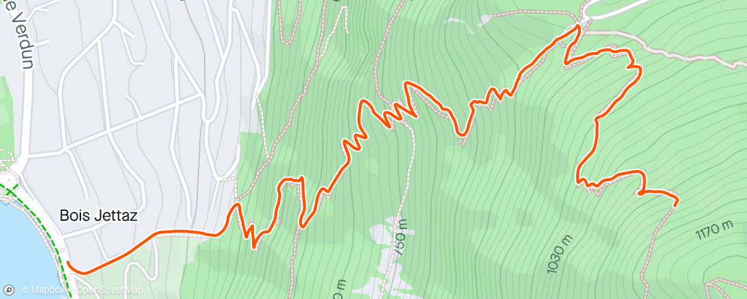 Mappa dell'attività Entraînement dans l'après-midi