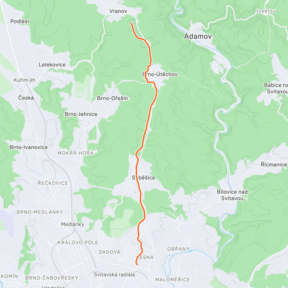 Карта физической активности (Afternoon Run)