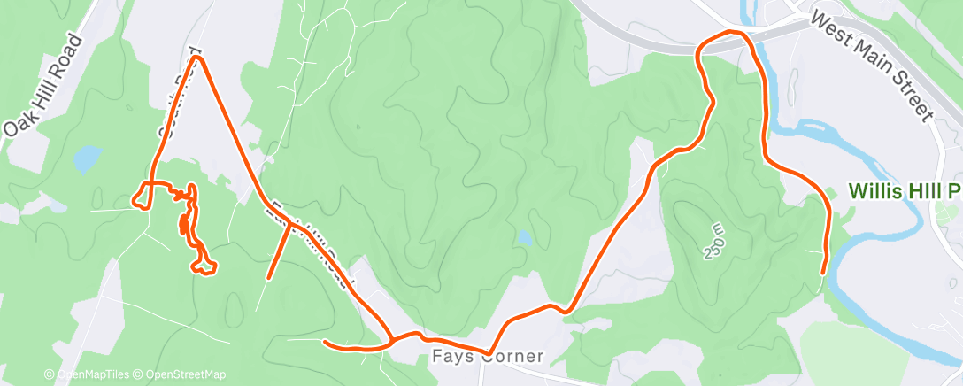 Map of the activity, Morning Run