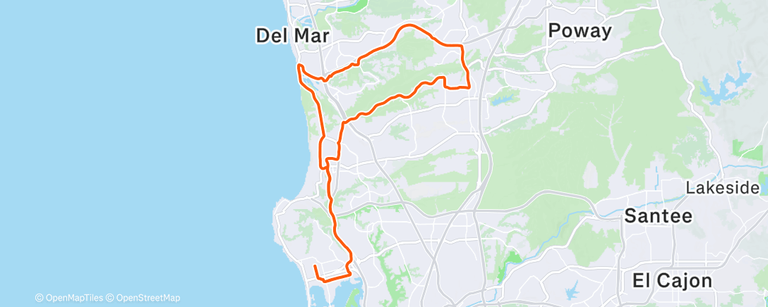 Map of the activity, Morning Ride
