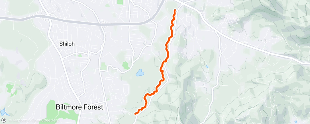 Map of the activity, Lunch Trail Run