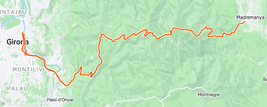 Map of the activity, Afternoon Ride