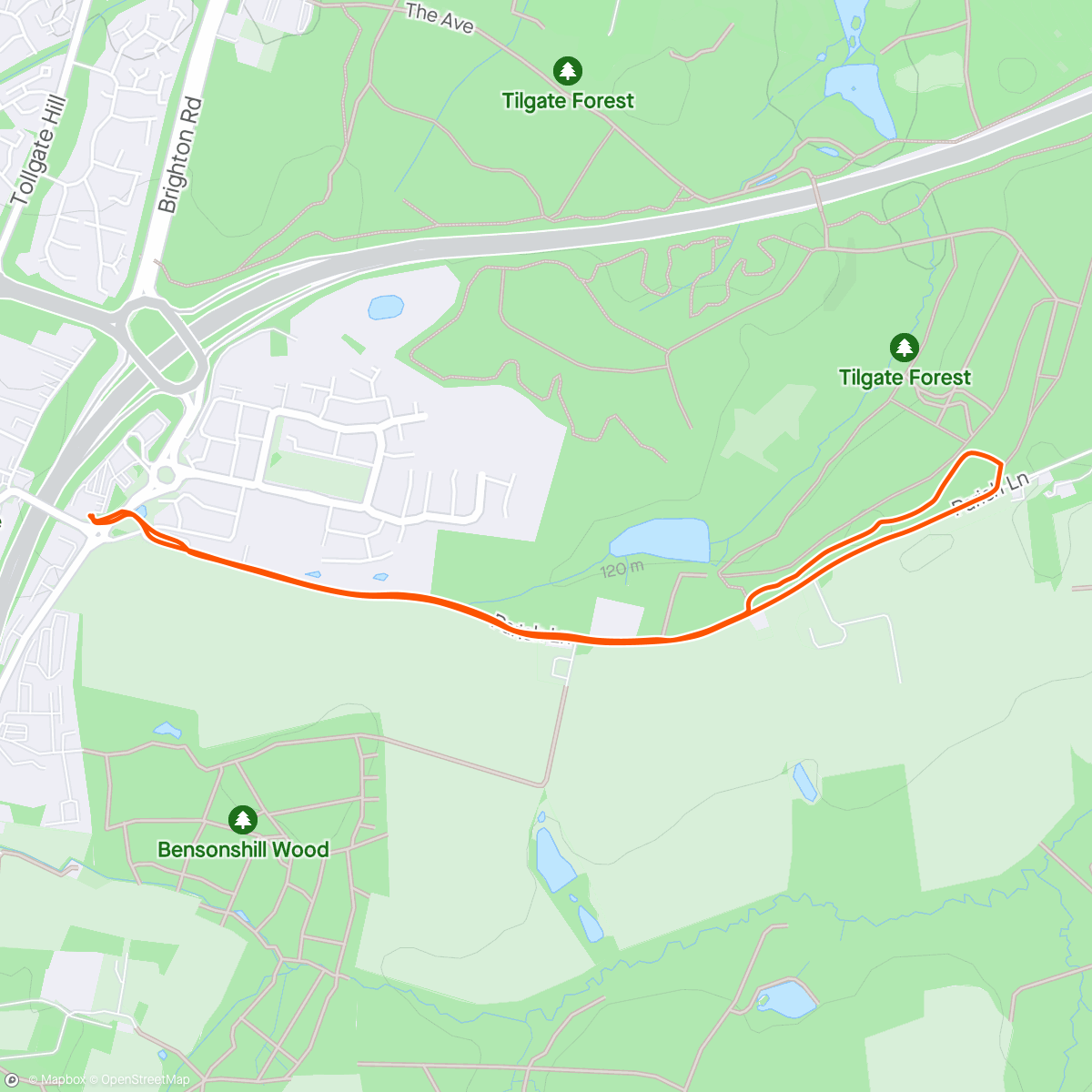 Mapa da atividade, Trails and Lanes with Lady M