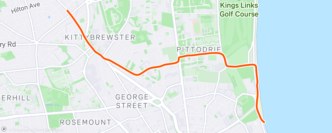 Map of the activity, Afternoon Run