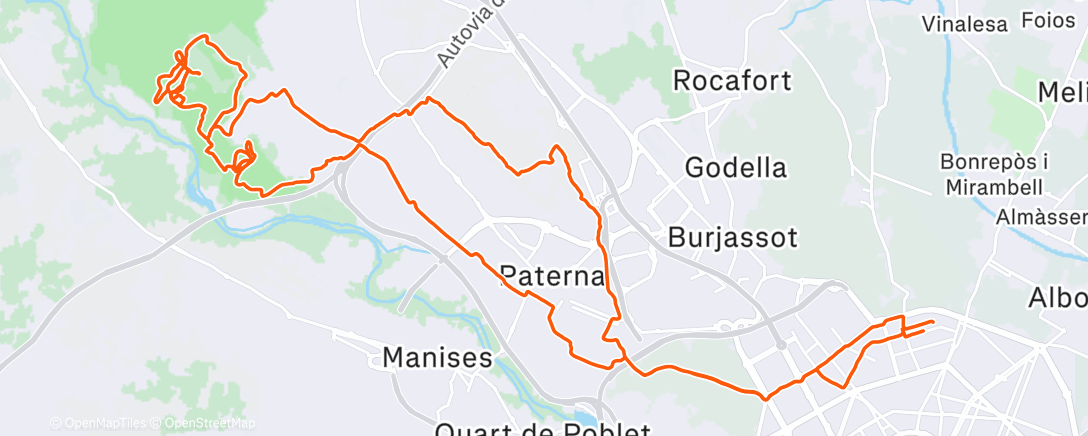 Map of the activity, Vallesa con vuelta por la mola