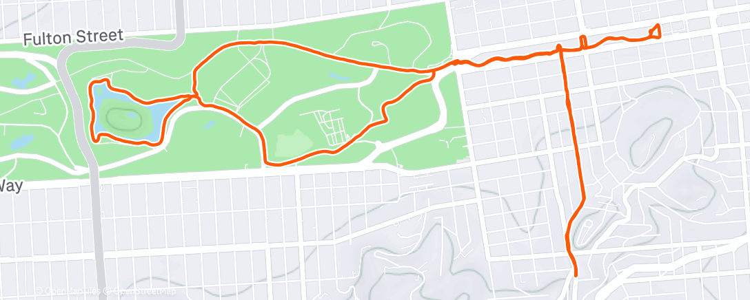 Map of the activity, Lunch Run