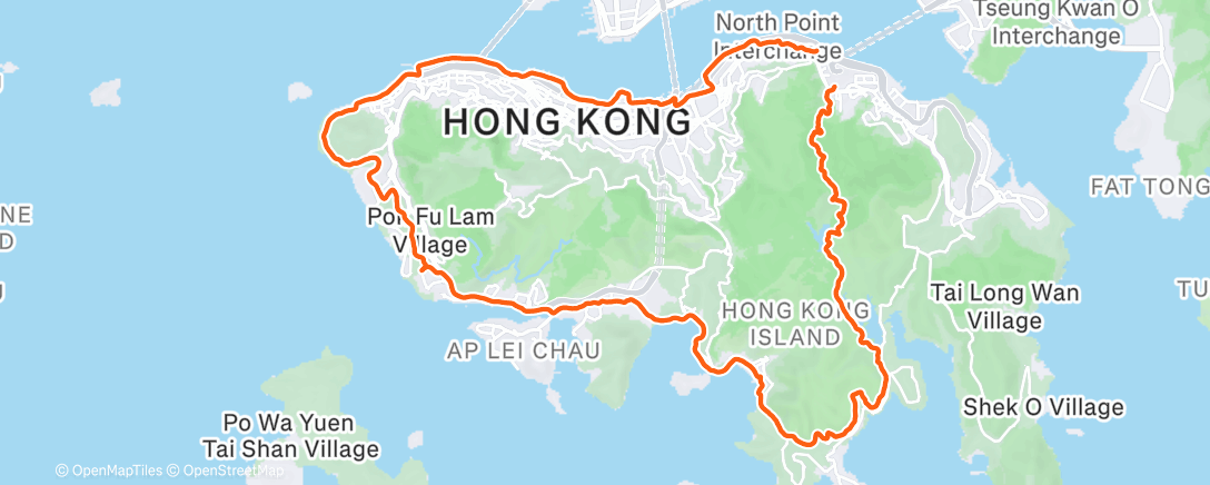 Map of the activity, Morning Trail Run