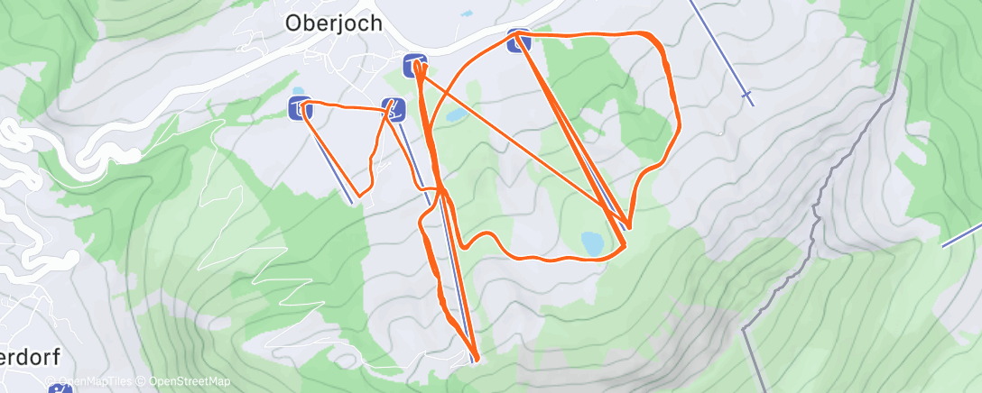 Карта физической активности (Skiabfahrt am Morgen)