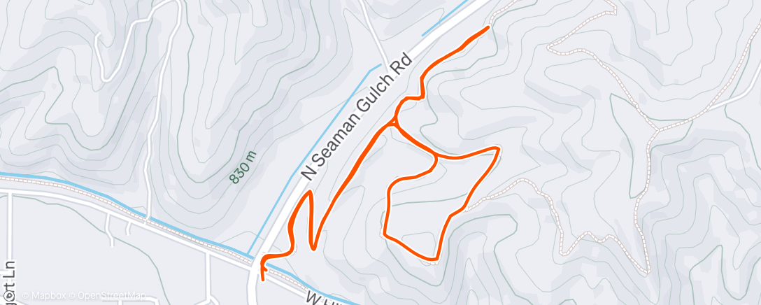 Map of the activity, Morning Hike