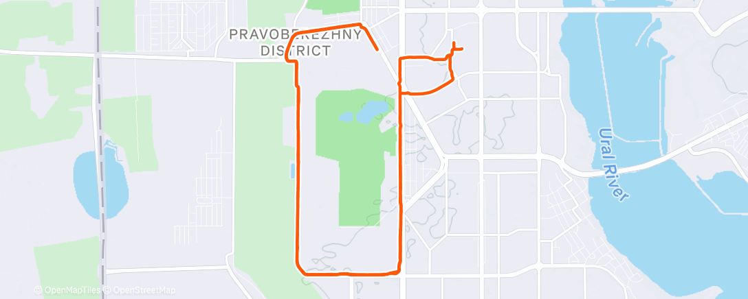 Map of the activity, Полуденный забег