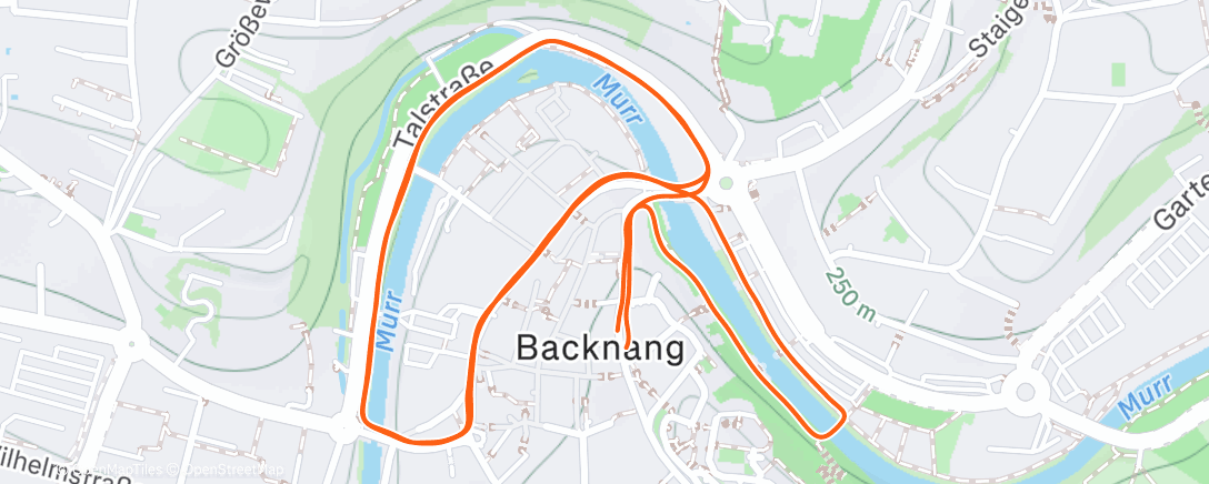 Map of the activity, Auslaufen mit Danny