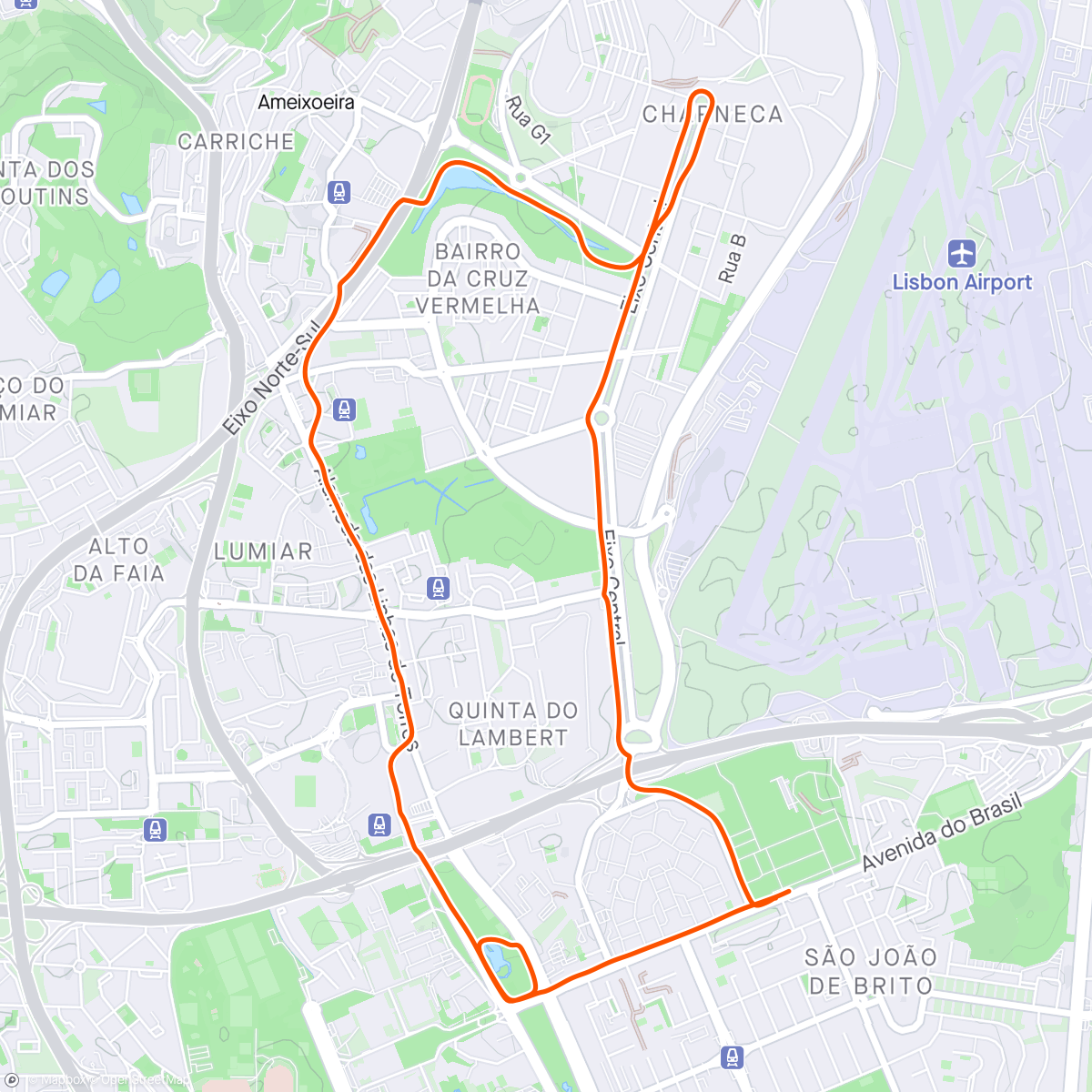 Map of the activity, Lisbon Run 10k 22/2024
