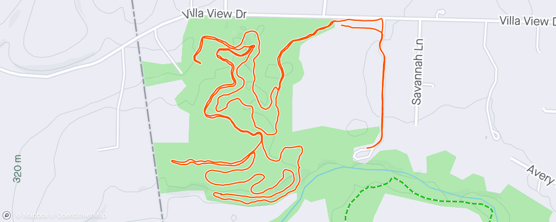 Map of the activity, Hike in Siloam Springs