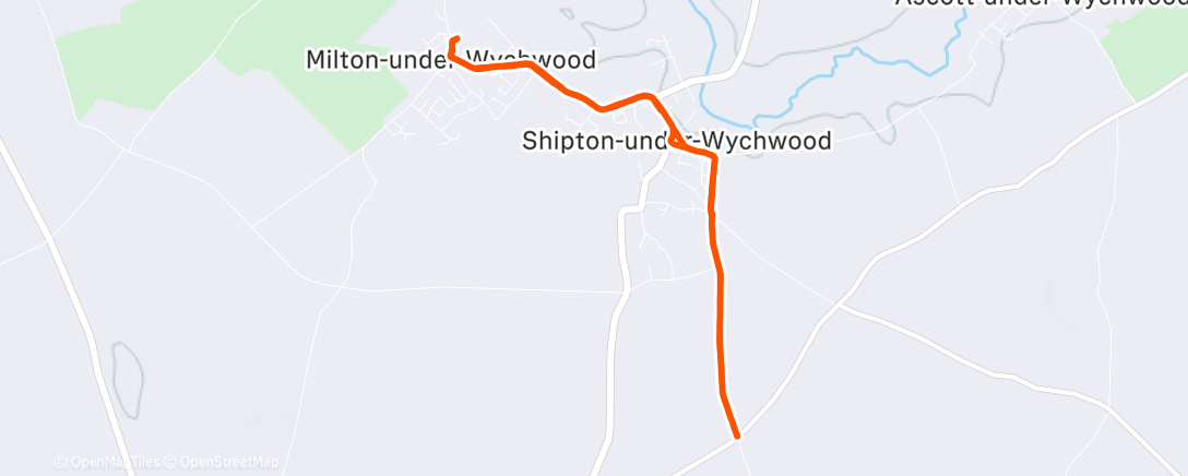 Map of the activity, Lunch jog