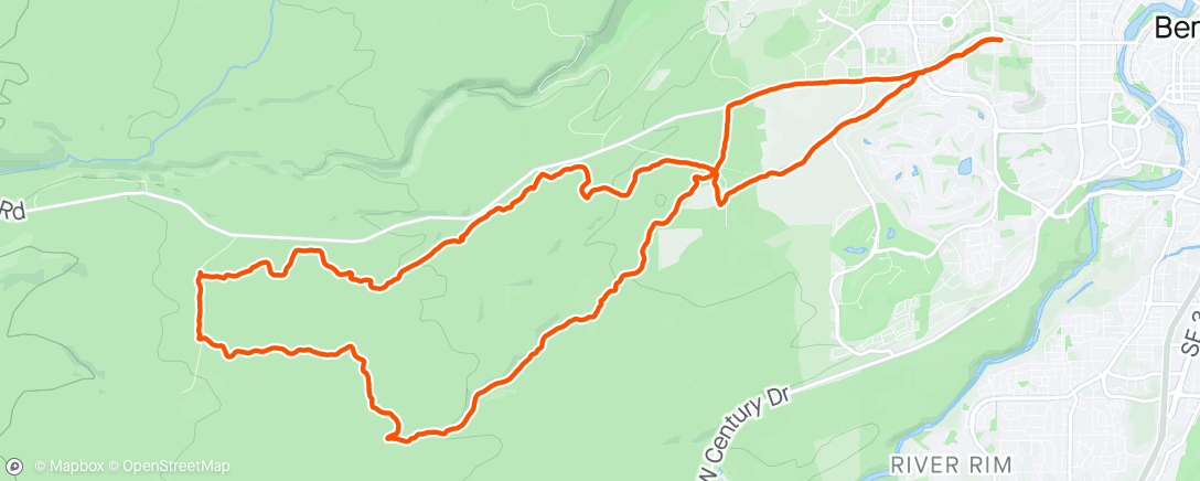 Map of the activity, First MTB ride of my 60's! 😜