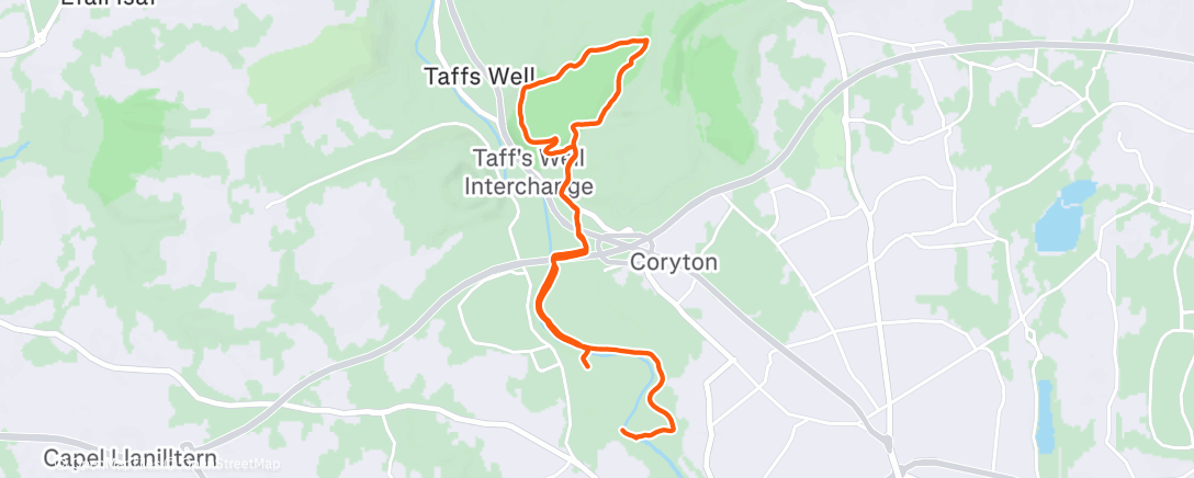 Map of the activity, Easy forest loop