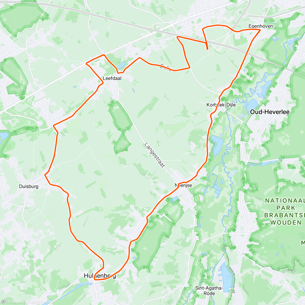 Map of the activity, Ronde van Vlaams Brabant 5