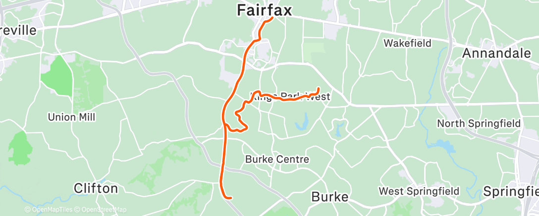 Map of the activity, Afternoon Ride