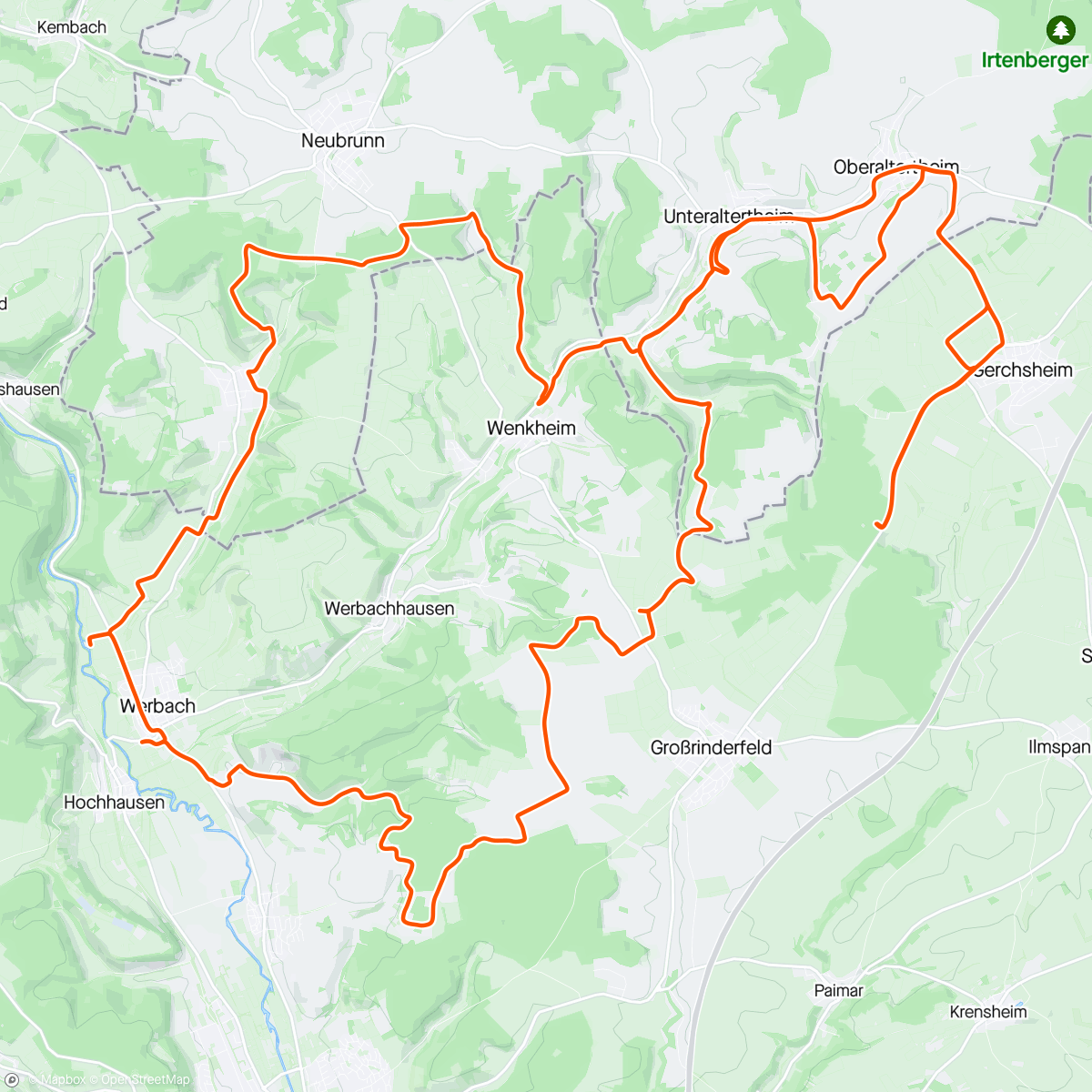 Map of the activity, Ostergravelei