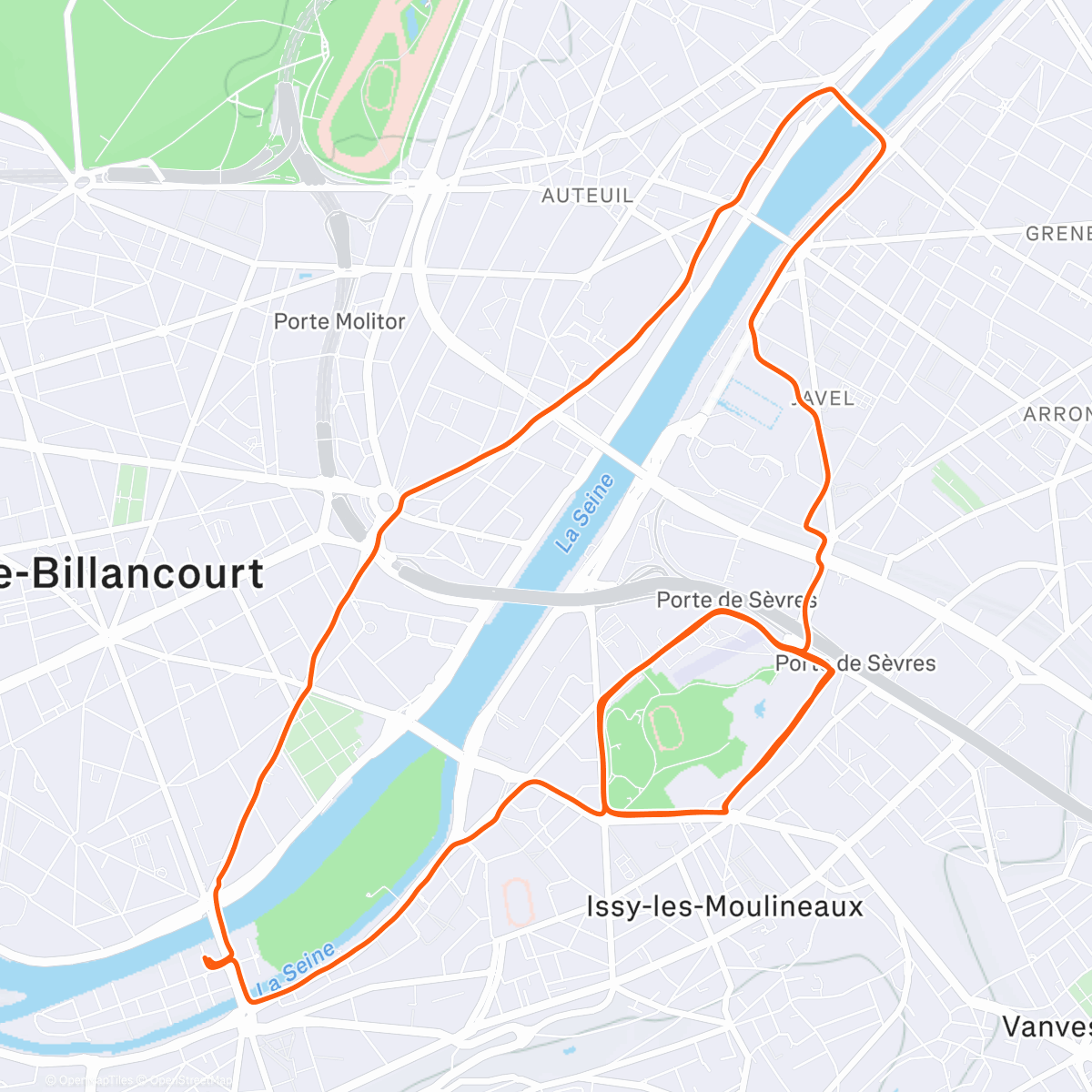 Map of the activity, Course PN