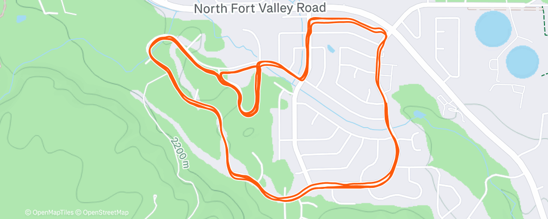 Map of the activity, Afternoon Run