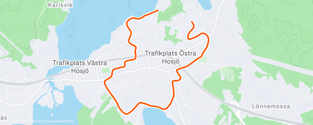 Map of the activity, Morning Run