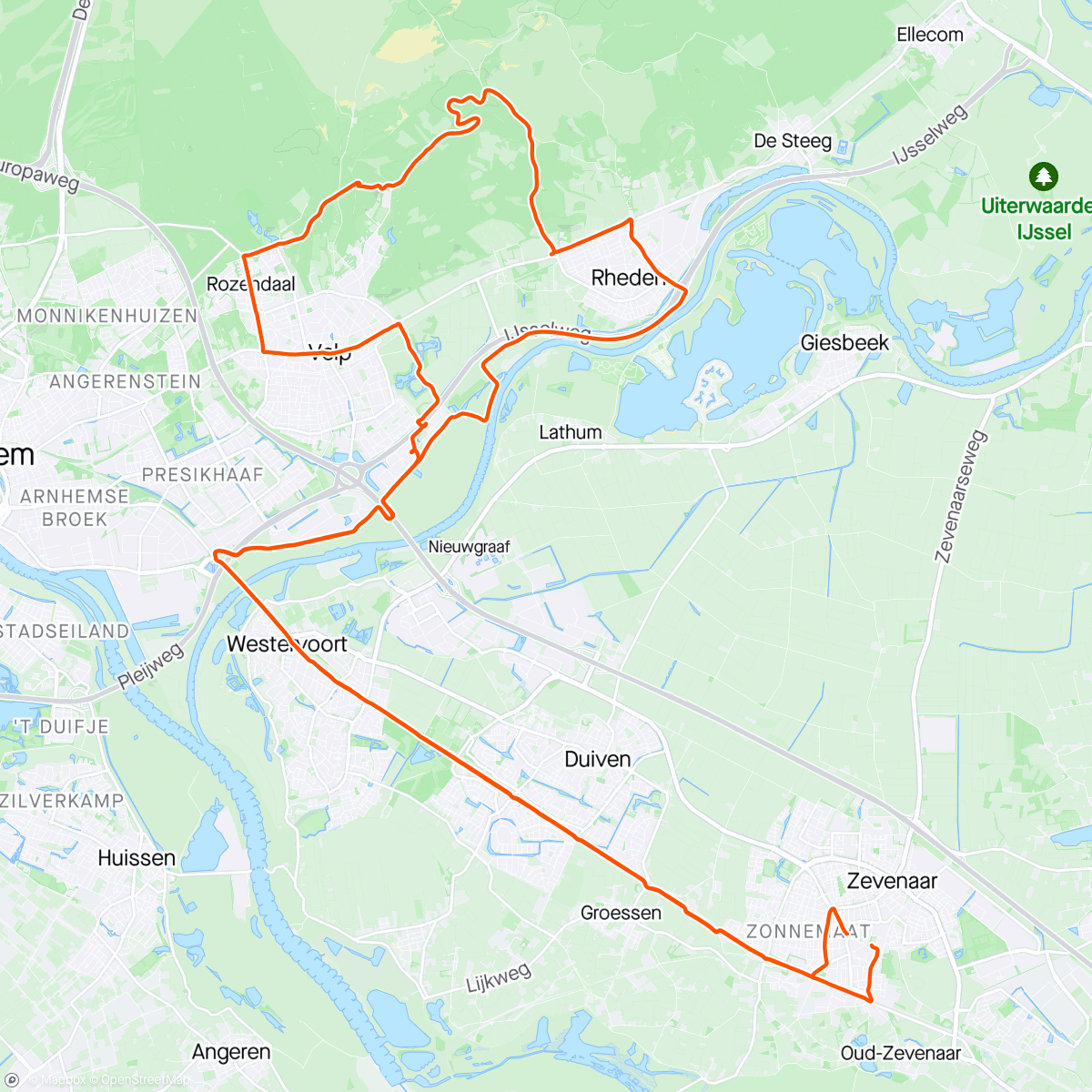 Map of the activity, Posbankie