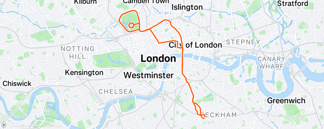 Map of the activity, Afternoon Ride