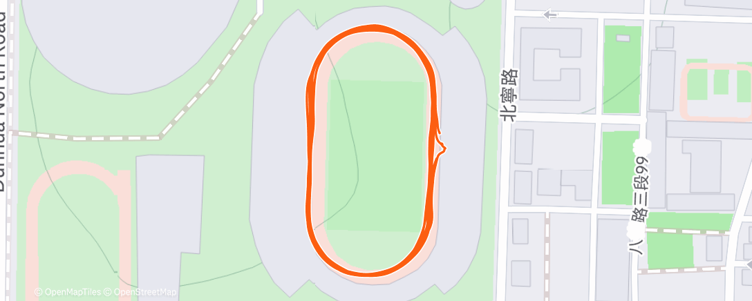 Map of the activity, Evening Run