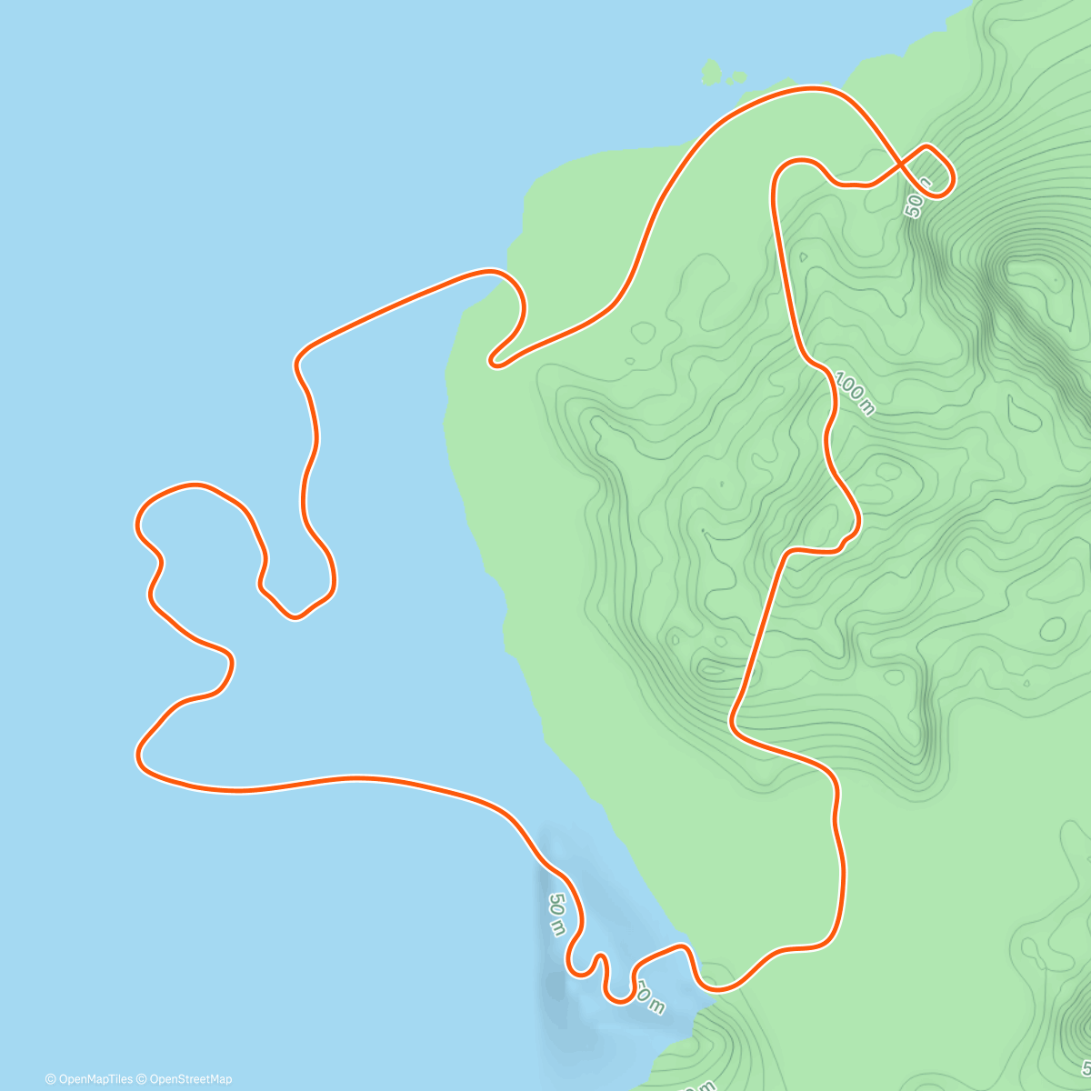 Карта физической активности (Zwift - Chili Pepper in Watopia)