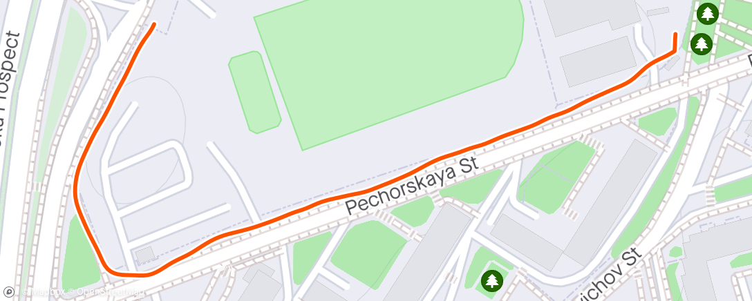 Map of the activity, Вечерний хайкинг