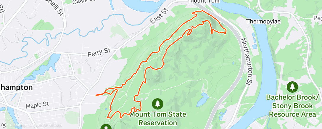 Map of the activity, Slow and hilly