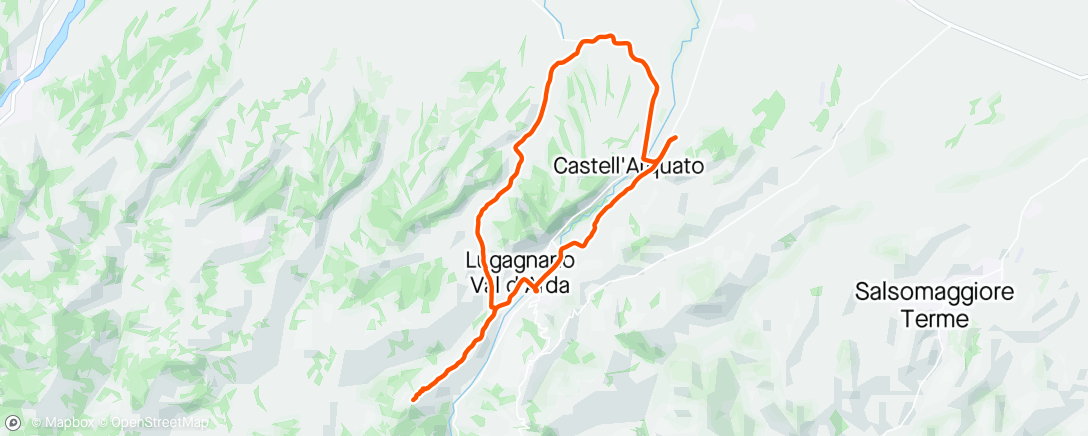 活动地图，Sessione di mountain biking mattutina