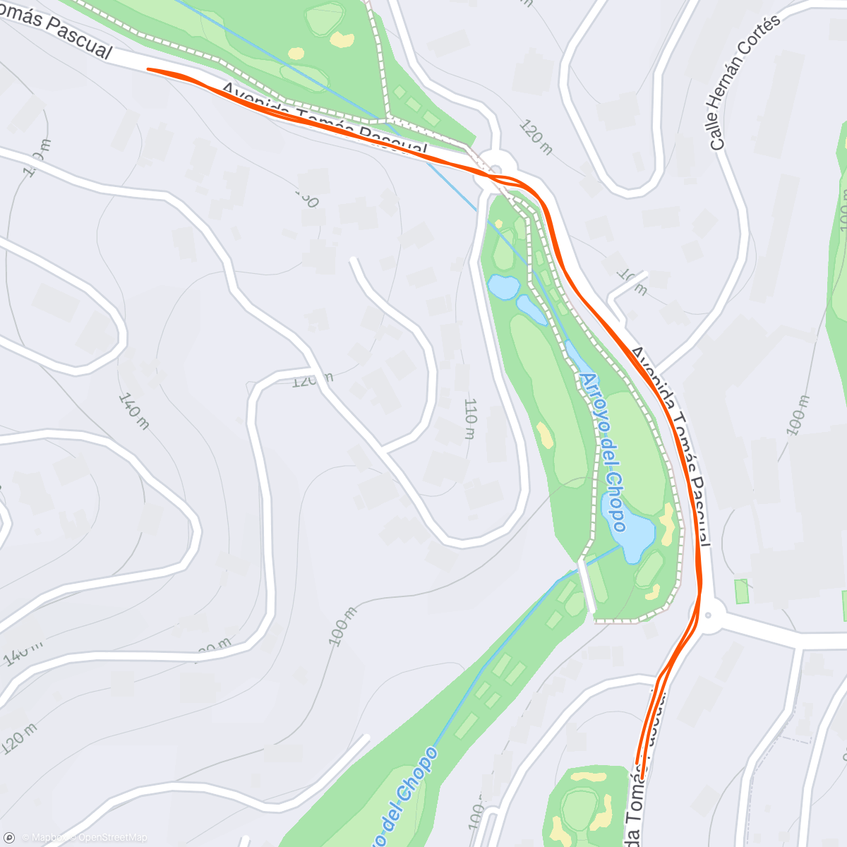 Map of the activity, Morning Run