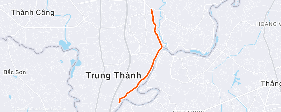 Map of the activity, Afternoon Run