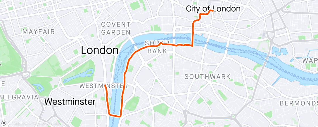 Map of the activity, Route tracking didn’t work 🥲 8km into the wind