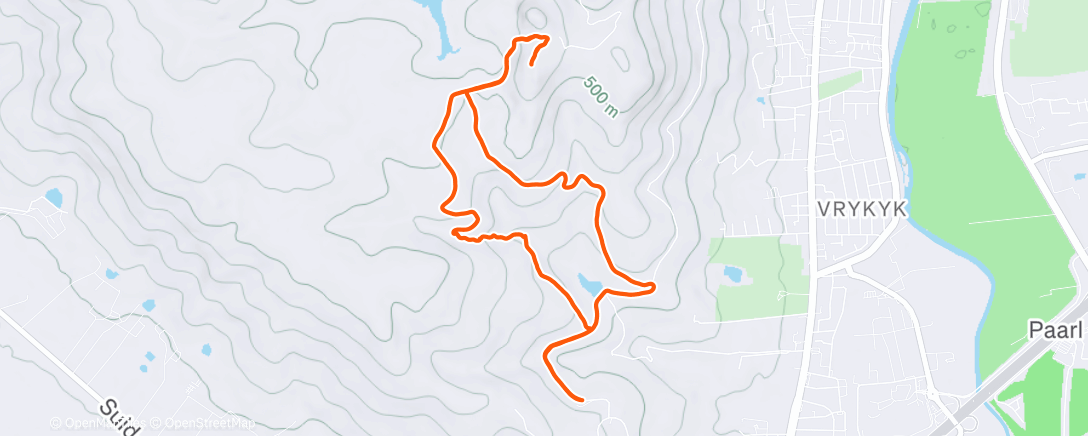 Map of the activity, Morning Run