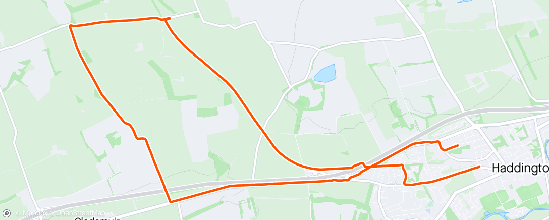 Map of the activity, Sunday long Run