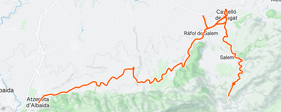 Map of the activity, Bicicleta por la mañana